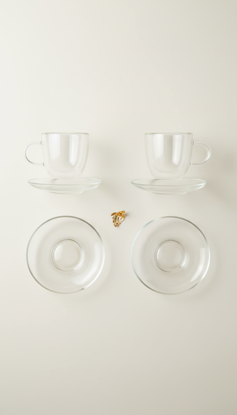 Double-Walled Glass Latte Cup Set